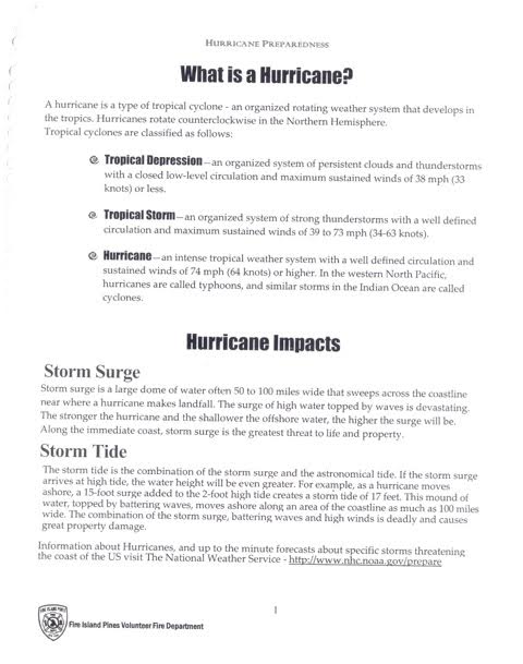 Hurrican Preparedness - Page 1